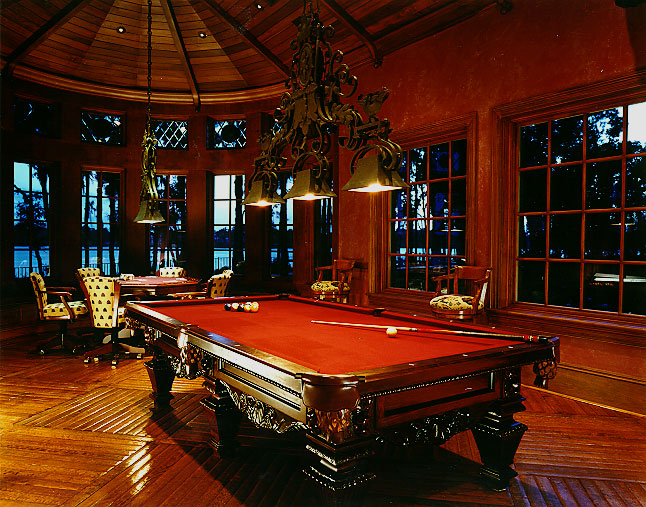 Tom Price Architect Country French Home Billiard Room